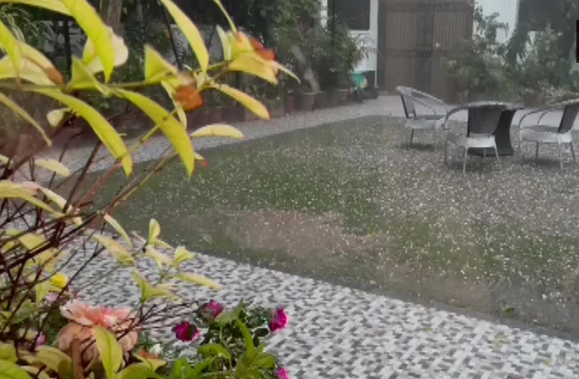 delhi weather दिल्ली में ओलावृष्टि तो जम्मू-कश्मीर में बर्फ का तूफान आने की चेतावनी