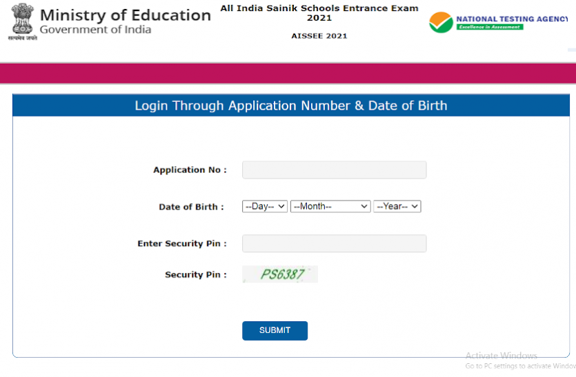 sainik.png NTA AISSEE 2021 Admit Card जारी, सैनिक स्कूल प्रवेश परीक्षा के एडमिट कार्ड यहां से करें डाउनलोड