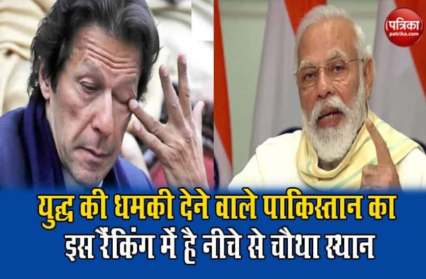 indo_pak.jpg युद्ध की धमकी देने वाले पाकिस्तान का इस रैंकिंग में है नीचे से चौथा स्थान, जानें इंडिया सहित अन्य देशों की रैंकिंग