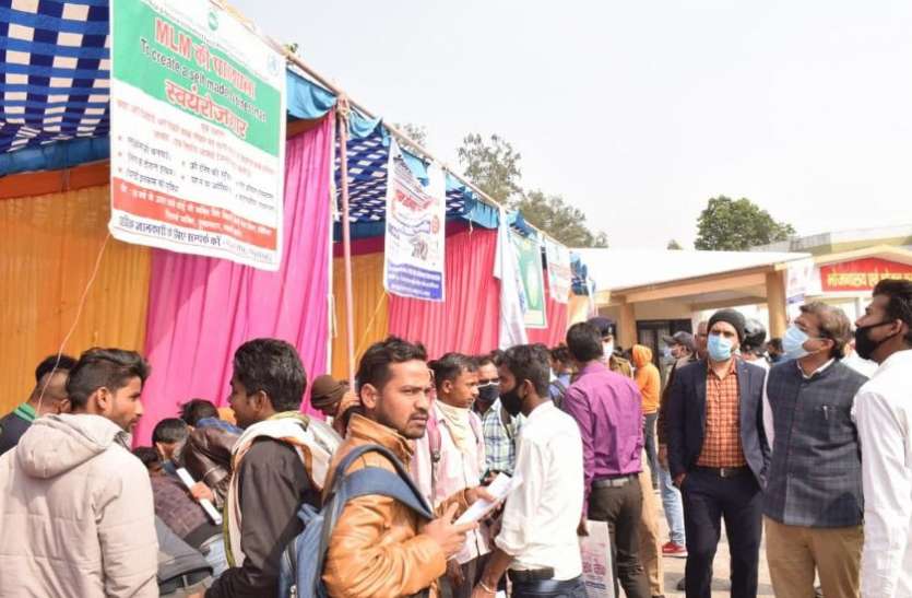 Employment fair in Singrauli रोजगार मेले में उमड़ी बेरोजगारों की भीड़, नदारद रहीं स्थानीय कंपनियां