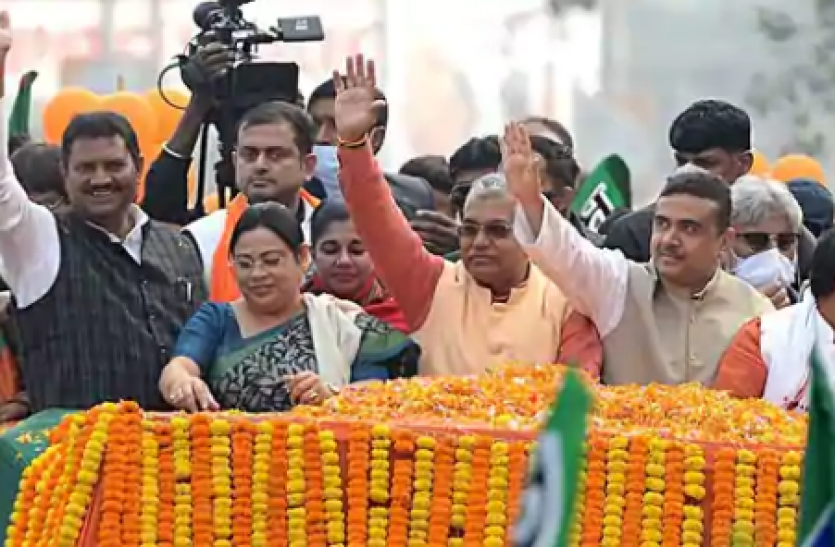 shubhendu roadshow West Bengal : गोली मारो नारे लगाने के आरोप में BJP के 3 नेता गिरफ्तार