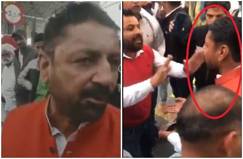 Farmers protest against BJP MLA Gurdeep Singh Shahpini in Rajasthan राजस्थान: अब BJP विधायक गुरदीप सिंह शाहपीनी घिरे, झेलना पडा किसानों का आक्रोश, VIDEO VIRAL