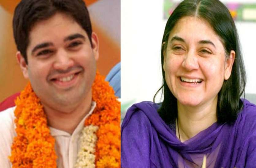 varun_maneka.jpg बेटे वरुण का सपना मेनका गांधी ने किया पूरा