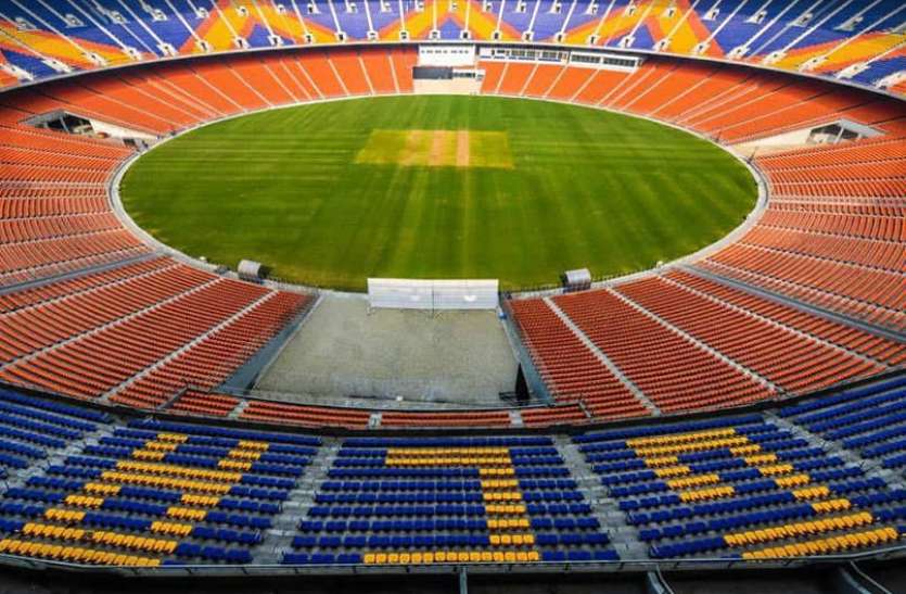 Pm modi stadium नरेंद्र मोदी स्टेडियम को लेकर BJP का कांग्रेस पर पलटवार, सोनिया और राहुल क्या कभी केवड़िया गए?