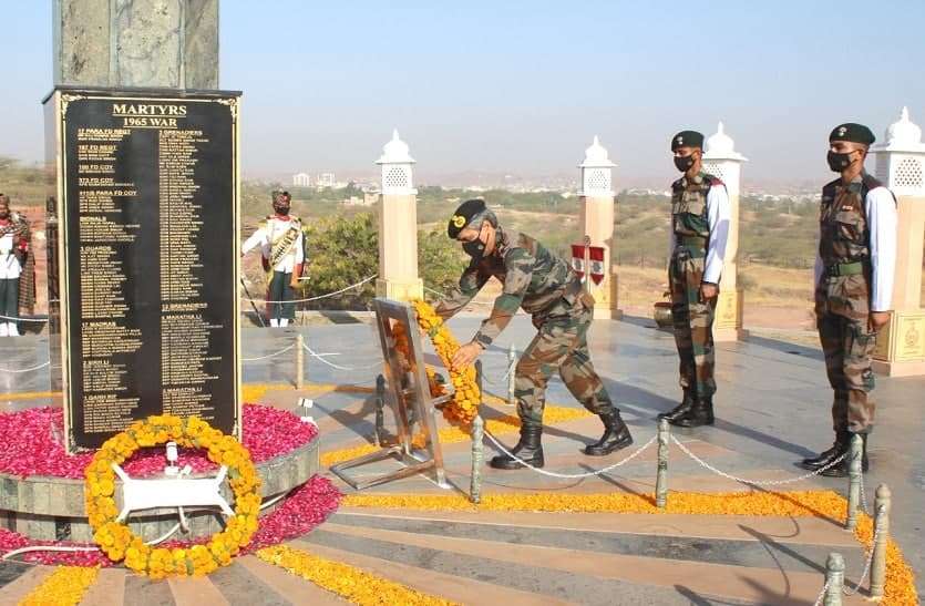 जोधपुर सैन्य स्टेशन स्थित कोणार्क वार मेमोरियल पर सम्मान समारोह का आयोजन। सम्मान , वीरता, बलिदान की प्रतीक कोर्णाक कोर ने मनाया 34वां स्वर्णिम स्थापना दिवस