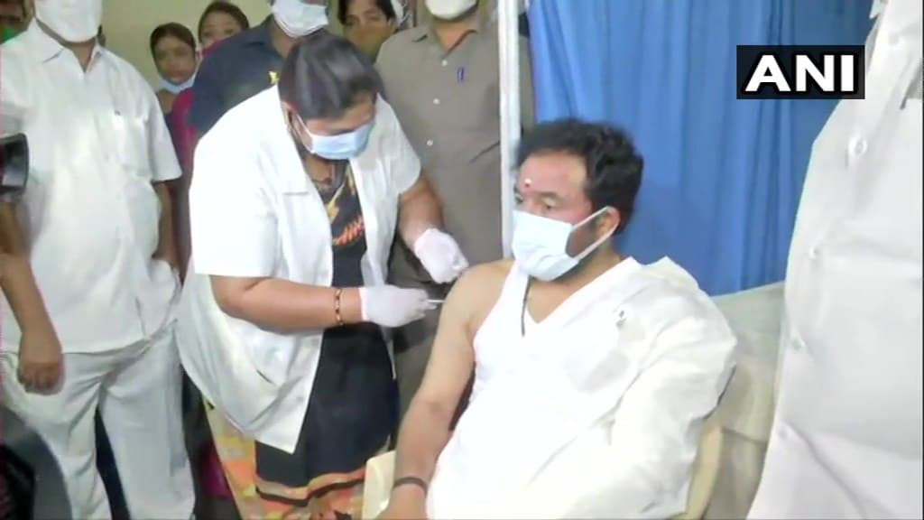 Union Minister Kishan Reddy gets first dose of Covid 19 vaccine
