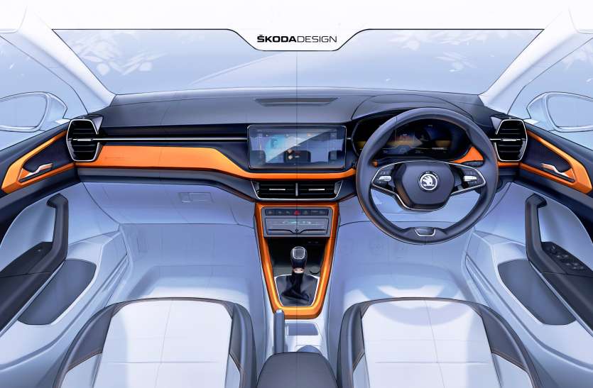 Skoda Kushaq SUV interiors details revealed before March 18 launch लॉन्चिंग से पहले Skoda Kushaq के इंटीरियर्स की तस्वीर ने मचाया धमाल