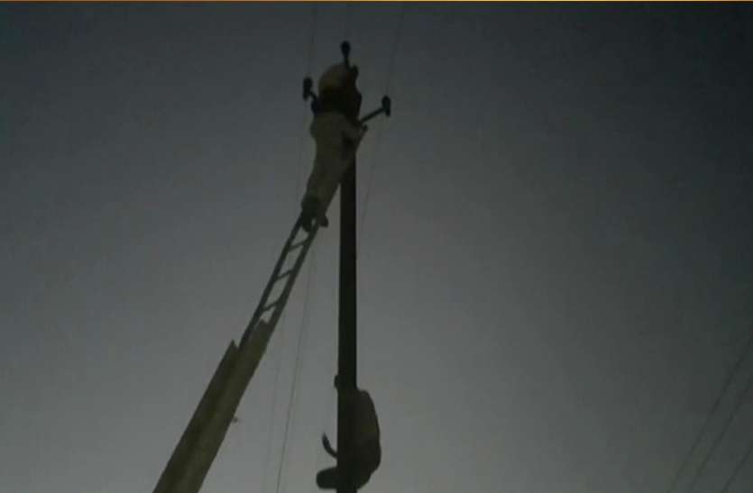 climbed electric pole पत्नी की इस हरकत से परेशान था पति, चढ़ गया बिजली के खंभे पर और फिर...