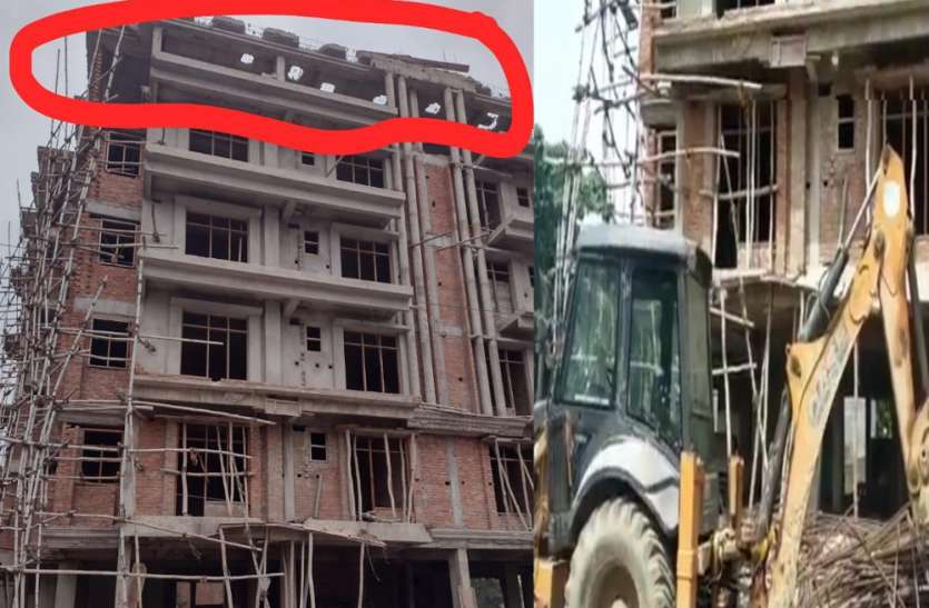 JCB लखनऊः दाऊद ने खुद ही तुड़वा दिया अपना अवैध निर्माण
