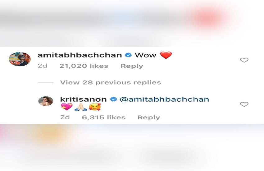 Amitabh Bachchan Comment On Kirti Sanon