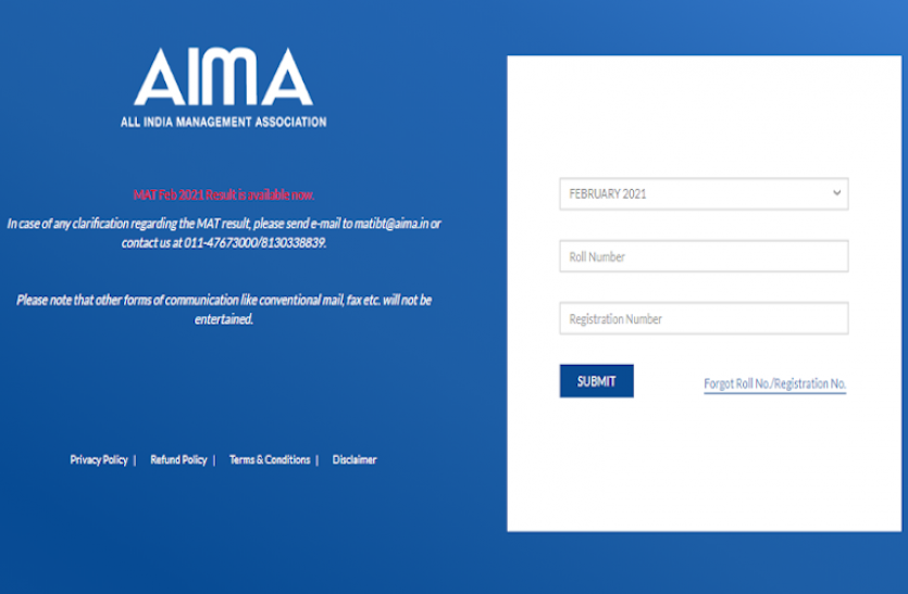aima_mat_2021_result.png AIMA MAT 2021 Result: मैनेजमेंट एप्टीट्यूड टेस्ट के रिजल्ट घोषित, यहां से करें चेक