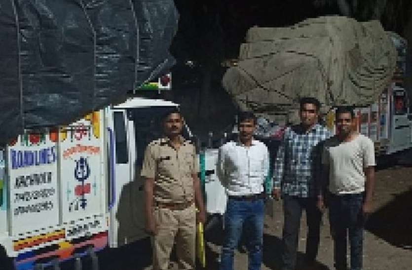 कोयले से भरी दो पिकअप पकड़ी, सथूर के निकट की कार्रवाई कोयले से भरी दो पिकअप पकड़ी, सथूर के निकट की कार्रवाई