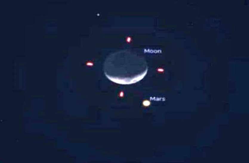 Moon-Mars occultation 2021 today मंगल ग्रह पर ग्रहण आज, शाम को दिखेगा सुंदर नजारा