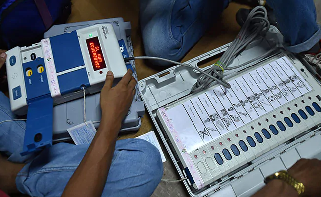 File Photo of EVM During Vote Counting
