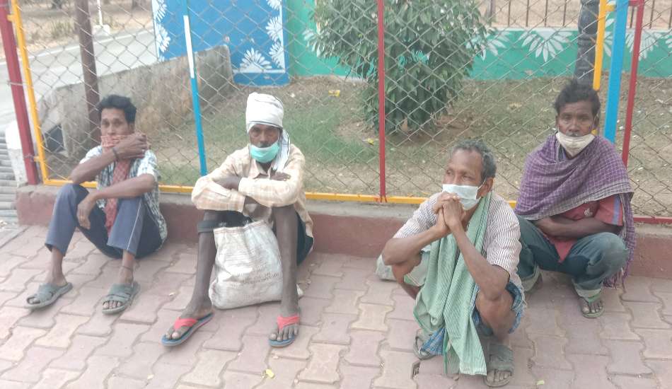 Workers waiting for work
