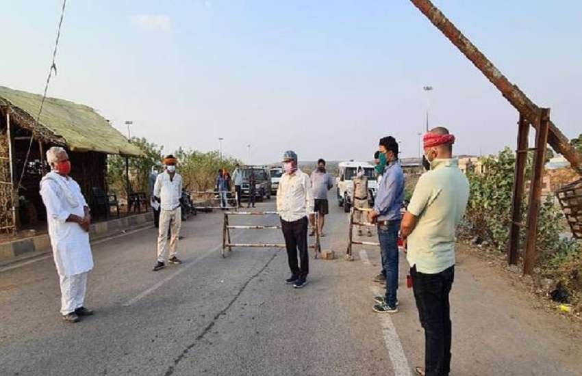 हनुमना बार्डर पर नाकेबंदी