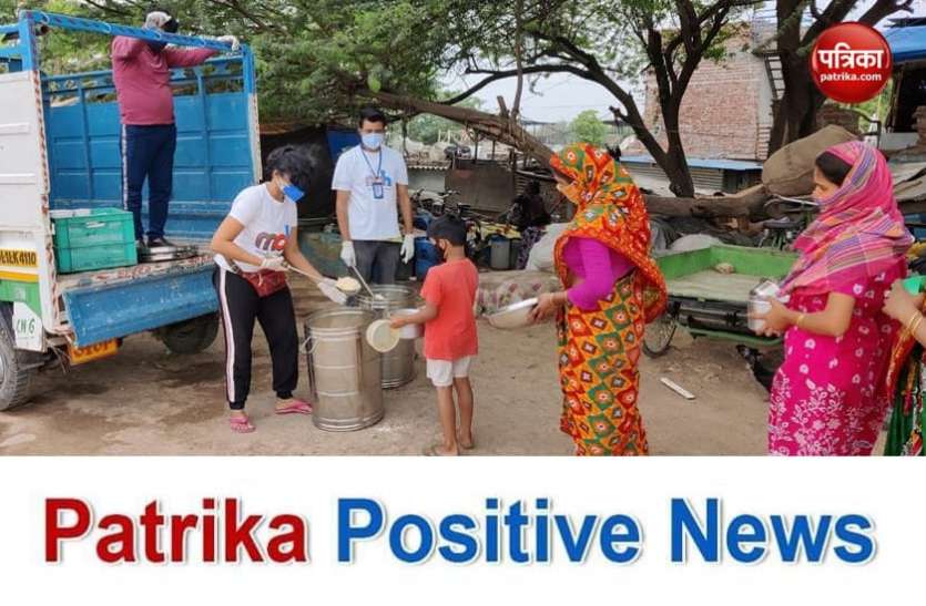 Patrika Positive News: Priyanka is giving mantra of boosting morale Patrika Positive News : जरूरतमंदों को भोजन के साथ मनोबल बढ़ाने का मंत्र पहुंचा रही हैं प्रियंका