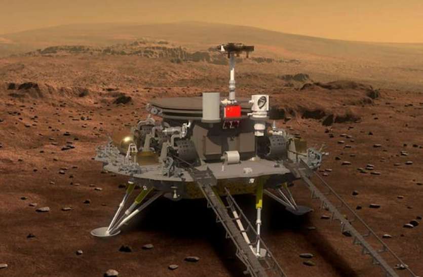 China Mars rover zhurong has beamed back its first images of the red planet चीन के Tianwen-1 मिशन के Zhurong रोवर ने मंगल से भेजीं पहली तस्वीरें, देखिए वहां का नजारा
