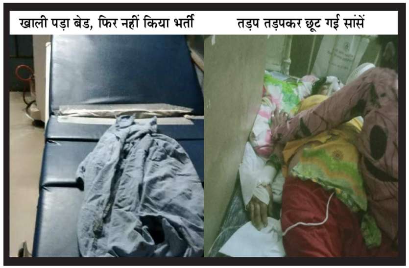 संवेदनहीन तंत्र : आईसीयू में खाली था बेड, लेकिन महिला को नहीं दिया, टूट गई सांसों की डोर संवेदनहीन तंत्र : आईसीयू में खाली था बेड, लेकिन महिला को नहीं दिया, टूट गई सांसों की डोर