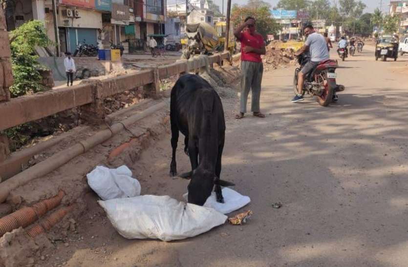 सडक़ पर फेंकी पीपीई किट, संक्रमण का खतरा बढ़ा सडक़ पर फेंकी पीपीई किट, संक्रमण का खतरा बढ़ा