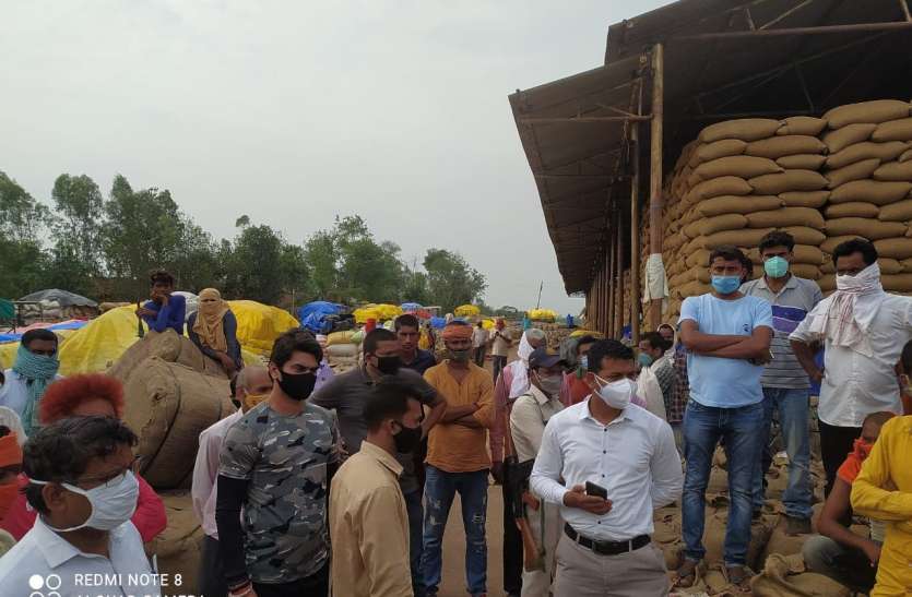 rewa आफत में अन्नदाता : ट्रैक्टर-ट्राली पर उपज लेकर अन्नदाता का खरीद केन्द्र पर 10 दिन से इंतजार, बढ रहा भाड़ा