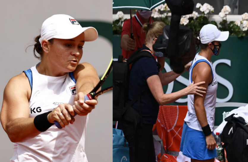 ashleigh_barty.png नाओमी ओसाका के बाद एश्ले बार्टी भी फ्रेंच ओपन से हुईं बाहर, मैच के दौरान लगी चोट
