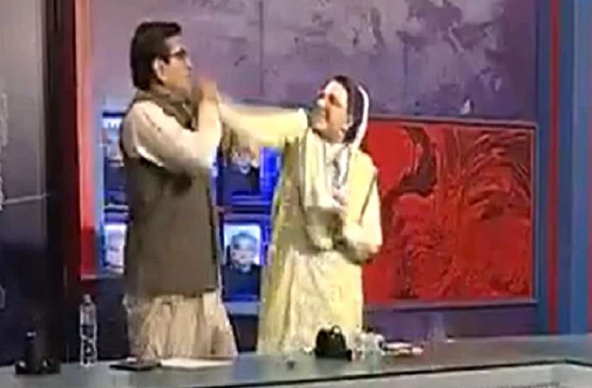 टीवी की डिबेट में जड़ा सांसद को थप्पड़ टीवी की डिबेट में जड़ा सांसद को थप्पड़