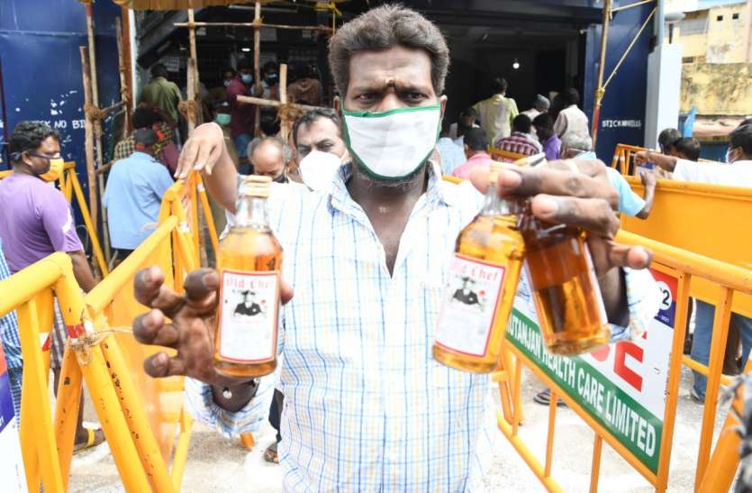 Tasmac sold 164 crore of liquor in day तमिलनाडु में एक दिन में बेची 164 करोड़ रुपए की शराब