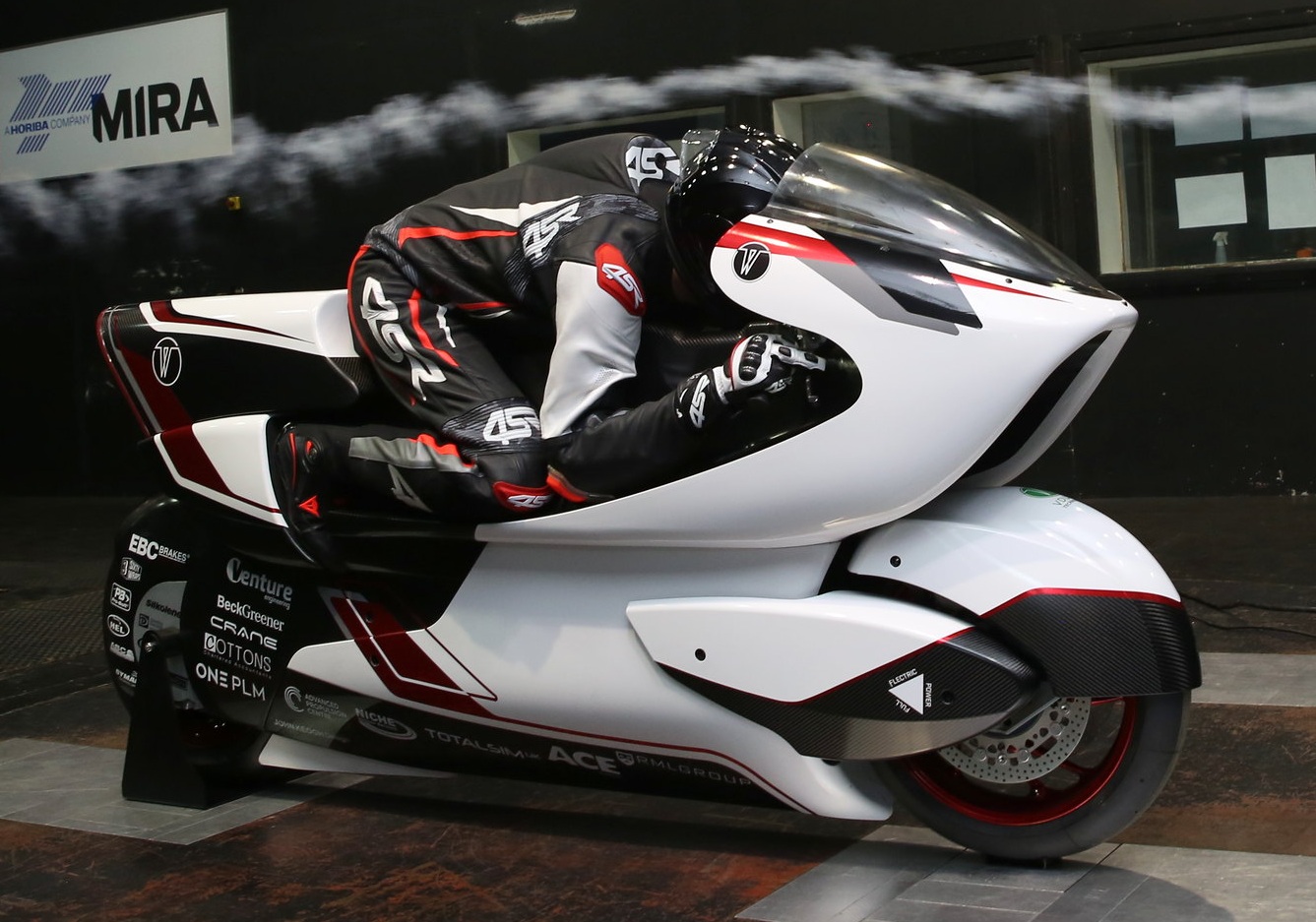White Motorcycle Concepts Electric bike preparing to break speed record at 400 kmph on land