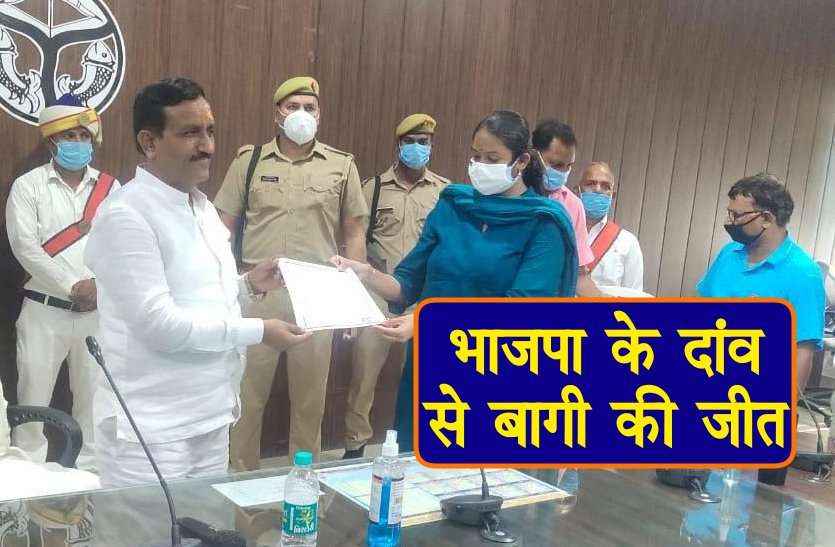 bhadohi zila panchayat president Bhadohi Zila Panchayat President Election: बीजेपी विधायक के भाई बगावत कर जीते चुनाव, भाजपा ने दांव खेलकर दिलवाई बागी को कुर्सी