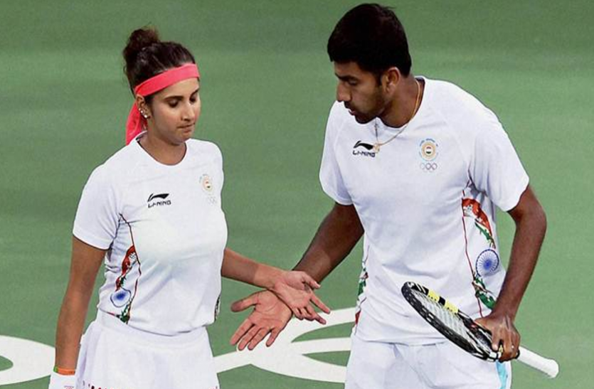 sania mirza and rohan bopanna विंबलडन: सानिया मिर्जा और रोहन बोपन्ना ने जीता भारतीय जोड़ियों का मुकाबला