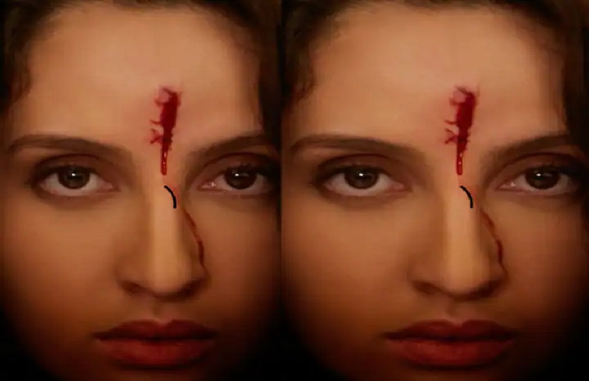 Nora fatehi blood coming out of the forehead 