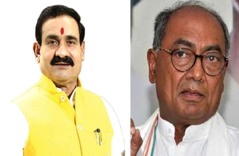 digvijay.jpg 'मंदिर की सीढ़ियां चढ़ने की उम्र में बैरिकेड्स पर चढ़ रहे हैं दिग्विजय'