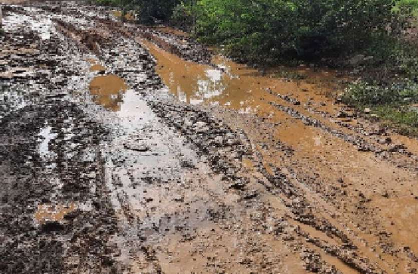ग्रेवल डालना था कच्चे मार्ग पर, डाल दिया सीसी सड़क पर ग्रेवल डालना था कच्चे मार्ग पर, डाल दिया सीसी सड़क पर