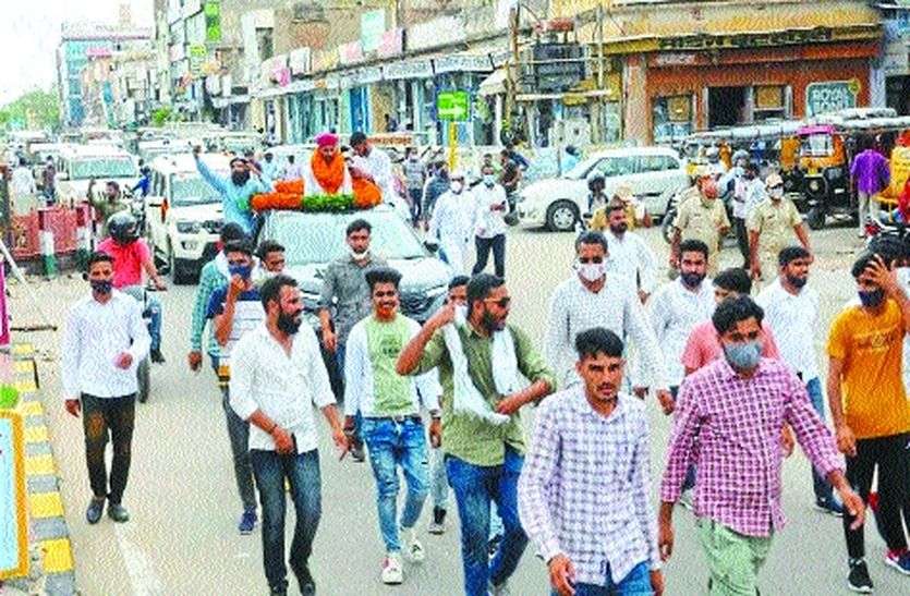 जयपुर से सीकर तक स्वागत का सिलसिला जयपुर से सीकर तक स्वागत का सिलसिला