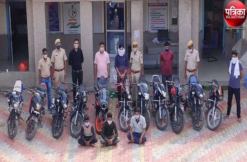 गुजरात से बाइक चुराकर पाली में बेचते सस्ते दाम पर, अंतरराज्यीय चोर गिरोह पकड़ा गुजरात से बाइक चुराकर पाली में बेचते सस्ते दाम पर, अंतरराज्यीय चोर गिरोह पकड़ा