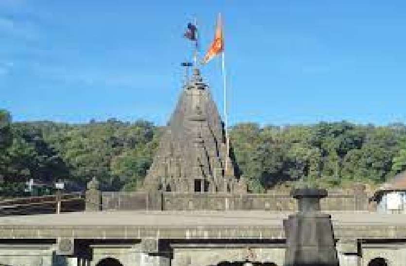 Shiv temple and flag