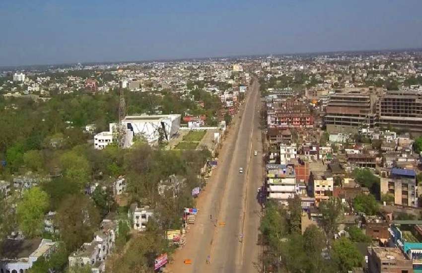 रीवा शहर की एरियल तस्वीर