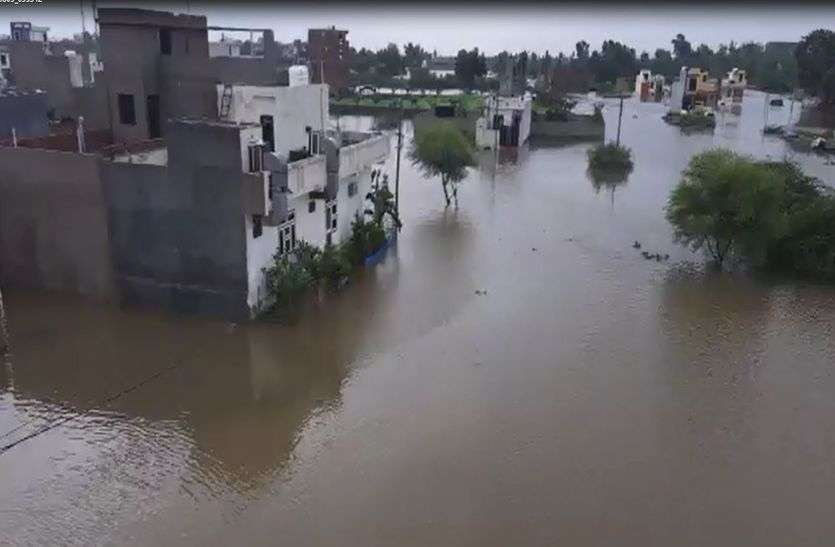 Heavy Rain's lockdown : बारां में 100 से अधिक गांव टापू बने, कोटा शहर की कई बस्तियां जलमग्न