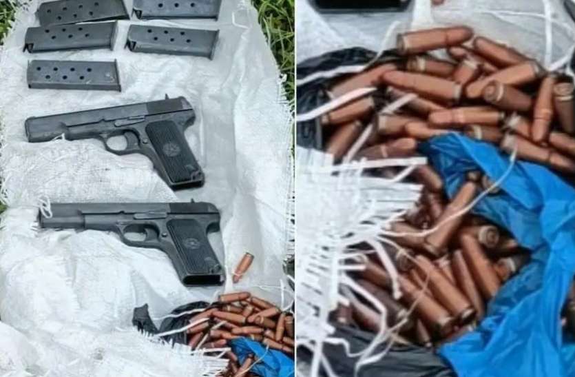 Jammu Kashmir: Drone dropped weapons in samba district Jammu Kashmir: जम्मू के सांबा जिले में मिले हथियार, ड्रोन से गिराए जाने की संभावना