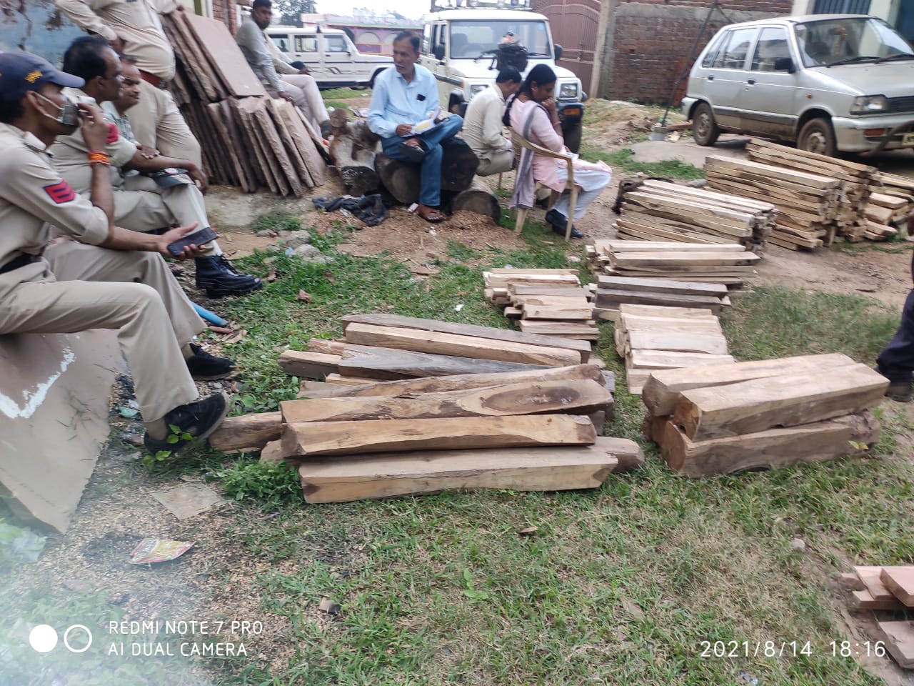 Furniture was being made from illegal teak, seized from two houses