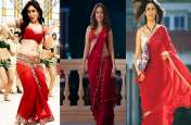 Uff!  When these Bollywood beauties had set fire on the big screen by wearing a red sari