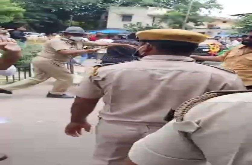 JNVU जोधपुर के छात्र नेता रविन्द्रसिंह भाटी कोटा में पुलिस से भिड़े, पुलिस ने फटकारी लाठियां