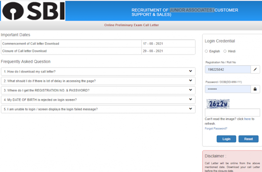 sbi.png SBI Junior Associates Prelims Admit Card 2021:एसबीआई क्लर्क प्रारंभिक परीक्षा के एडमिट कार्ड जारी, यहां से करें डाउनलोड