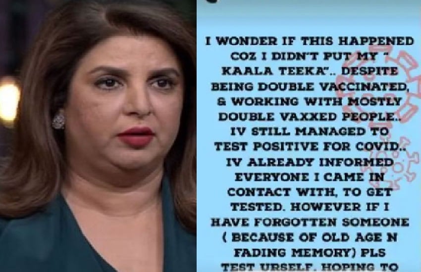 Farah Khan tests positive for Covid-19 after double dose vaccine
