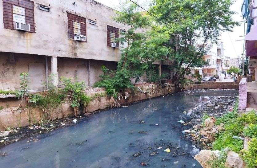 UIT Kota के अफसर सोते रहे, अतिक्रमियों ने घोंट दिया नाले का गला, 200 फीट का नाला 20 फीट तक सिमटा