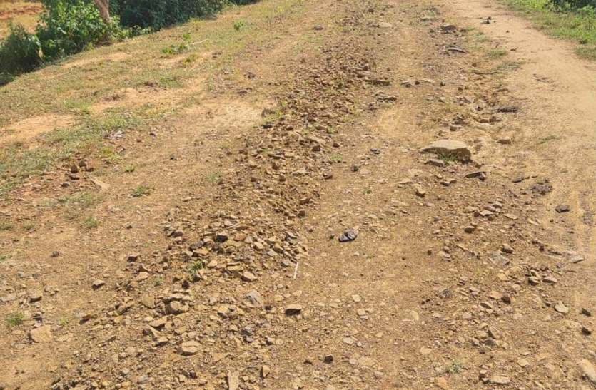 मनरेगा में मनमानी: 6 माह में नहीं बन सकी 600 मीटर ग्रेवल रोड, बोल्डर बिछाकर बिना रोलर चलाए छोड़ दिया मनरेगा में मनमानी: 6 माह में नहीं बन सकी 600 मीटर ग्रेवल रोड, बोल्डर बिछाकर बिना रोलर चलाए छोड़ दिया
