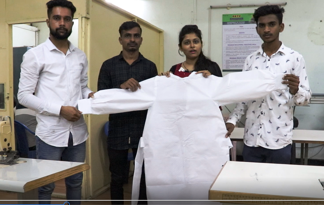 डीकेटीई के छात्रों ने तैयार किया सर्जिकल गाउन