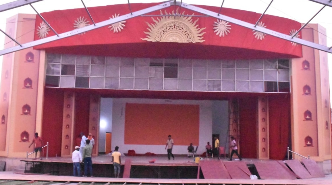 राजमहल का प्रतीक बना रहा राम कथा पार्क में होगा श्री राम का राज्याभिषेक