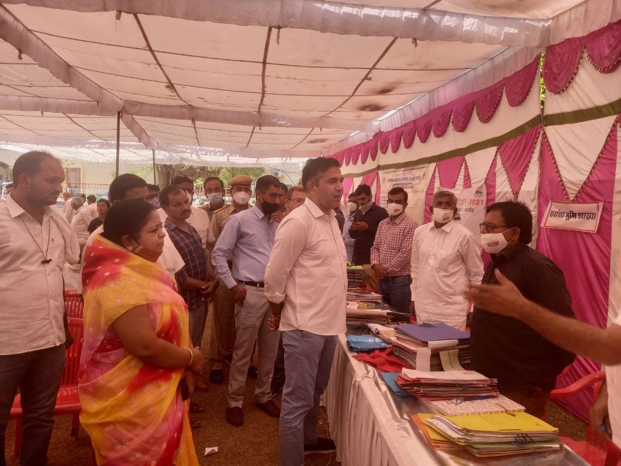 District Collector inspected the camp with the administration cities